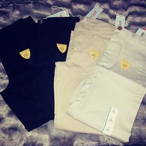 4 pairs kids size 7 cat and jack uniform pants